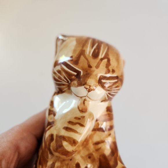 Vintage Studio Six Fulham Orange Tabby Cat Figurine Eclectic Decor Crazy Cats - Picture 5 of 7